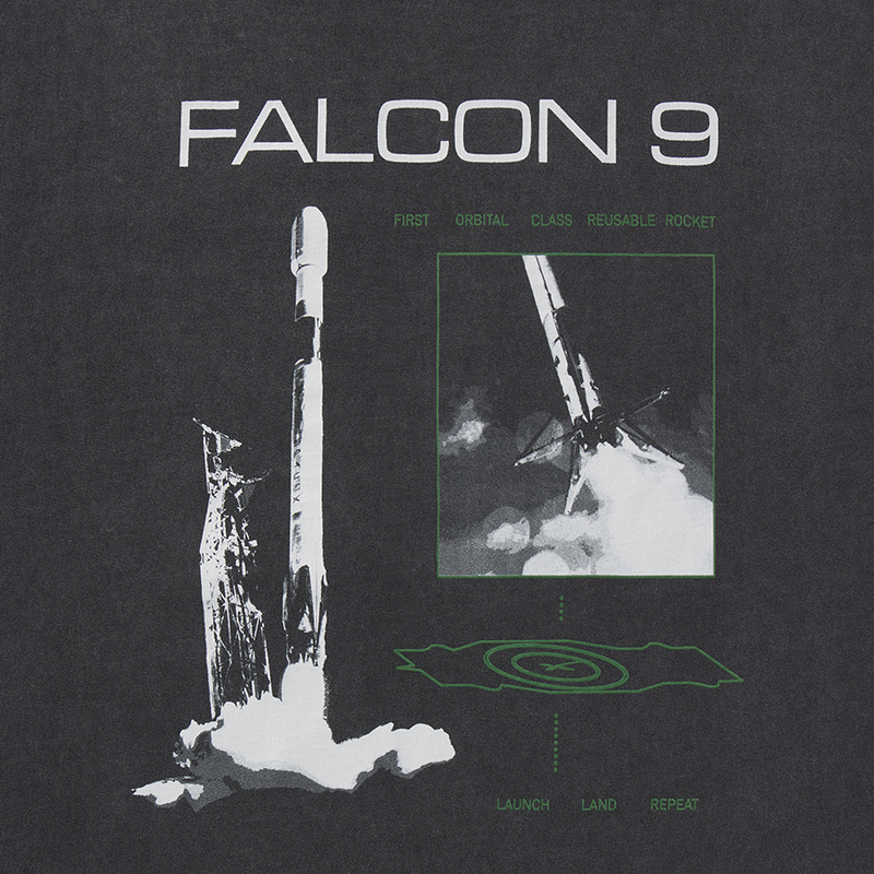 UNISEX SPACEX FALCON 9 VINTAGE T-SHIRT