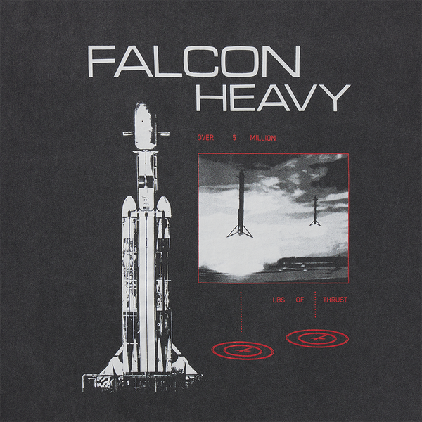 UNISEX SPACEX FALCON HEAVY VINTAGE T-SHIRT