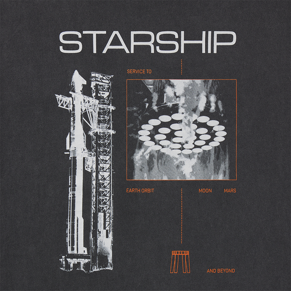 UNISEX SPACEX STARSHIP VINTAGE T-SHIRT