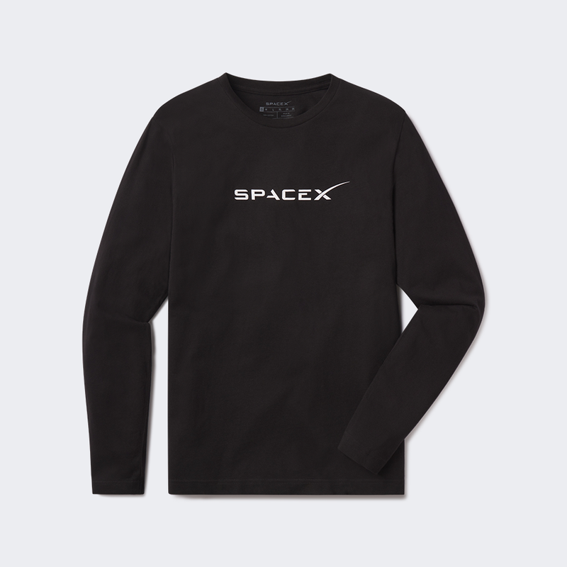 Tシャツ・カットソー Luxury Street Wear Washed long sleeve side zip unisexual Unisex SpaceX Long Sleeve T-Shirt – SpaceX Store