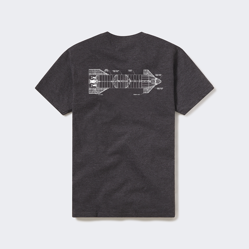 Unisex Starship Schematic T-shirt