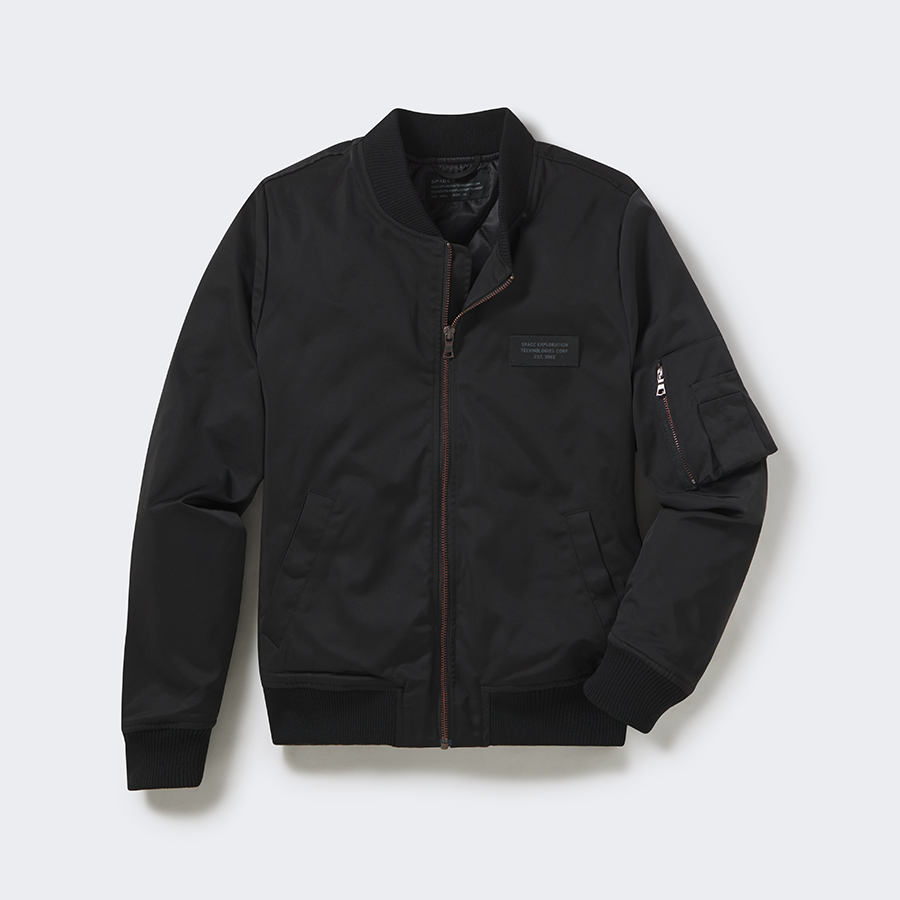 American eagle black bomber jacket cheap